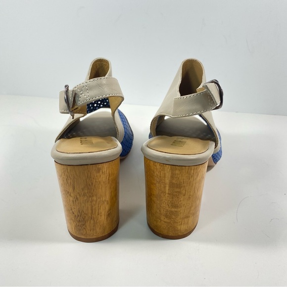 Anthropologie Nina Payne 10.5 11 Slingback Sandal Lina Heels Blue Leather EU 41 - Picture 5 of 10